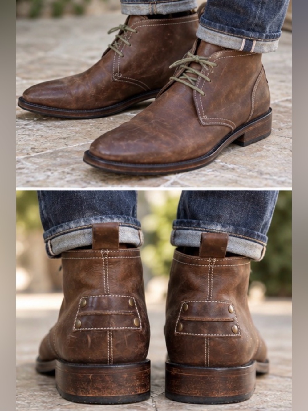 Gordon Rush Collection “Sydney” Men’s Leather Chukka Boots – Size 10